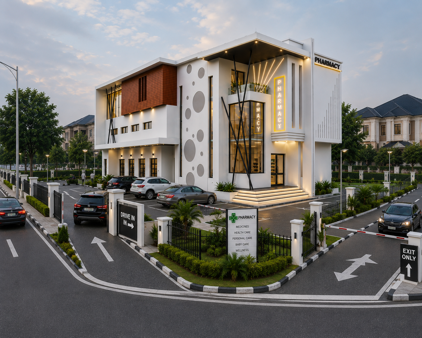 Sheltaplux Medical Centre glass facade exterior